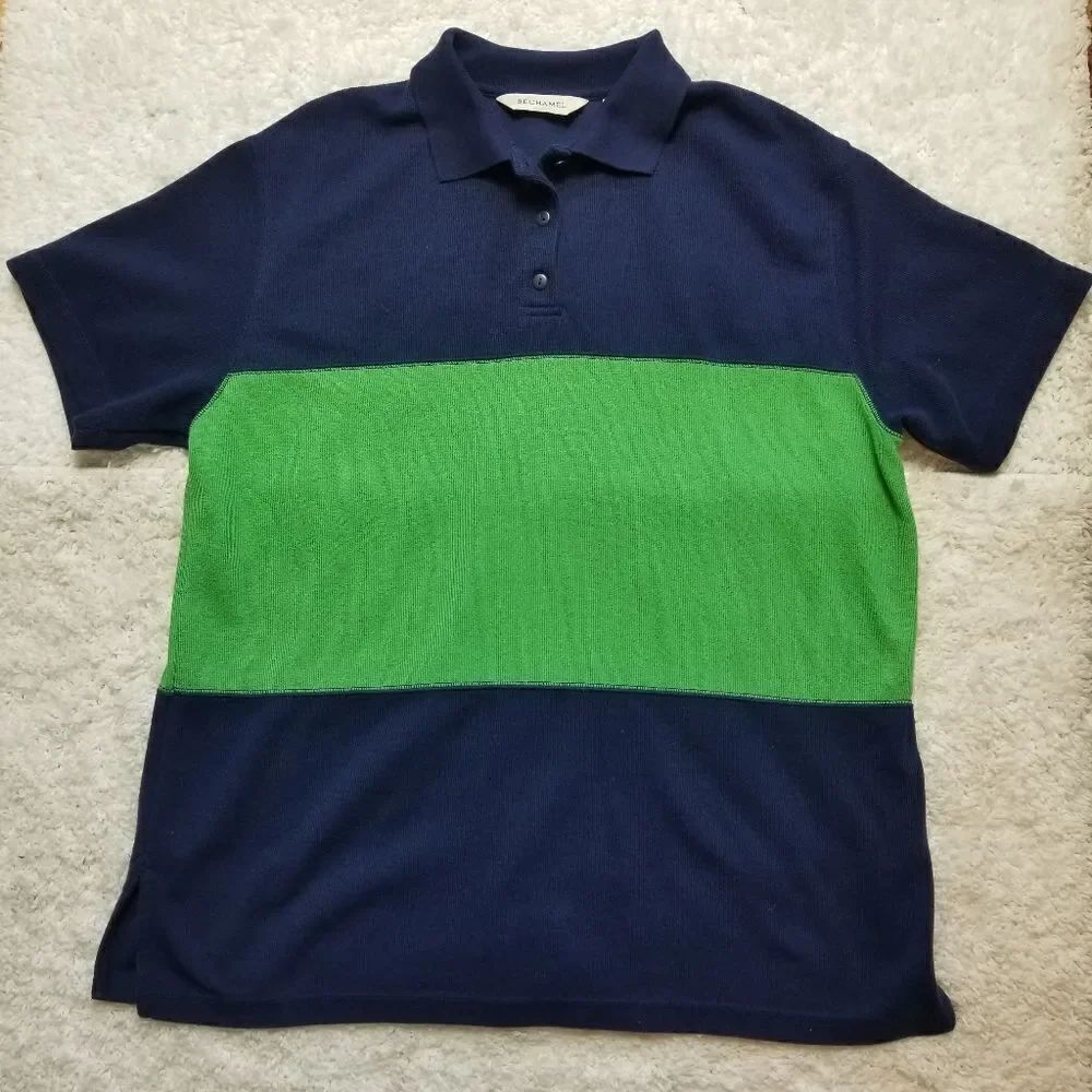 Bechamel Polo Shirt Navy Green XL